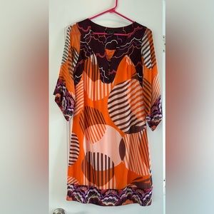 Etcetera Silk Geometric Dress